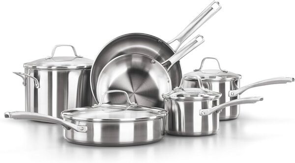 Stainless Steel Cookware Set (10-Piece)